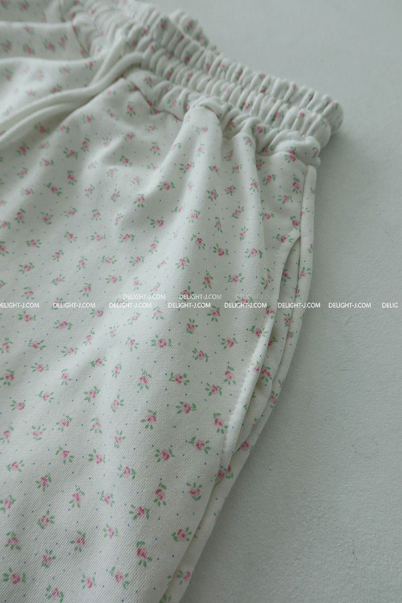 Flower Small Flower Jogger & Wide Pants