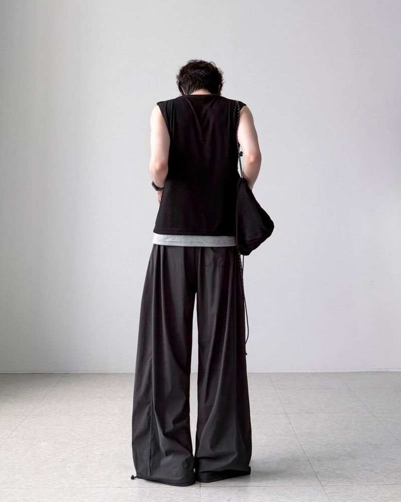 Aron Layered Henley Neck Sleeveless