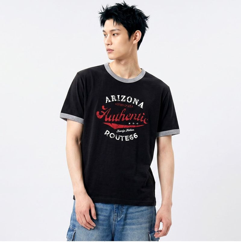 UNDEROFF(アンダーオフ)の「Essential Standard Short-Sleeve Ringer T-Shirt Arizona Black(Tops)」
