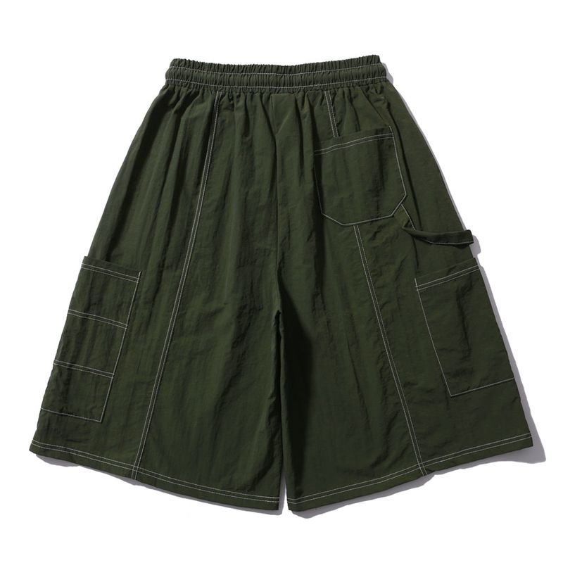 CARPENTER STITCH CAPRI PANTS KHAKI