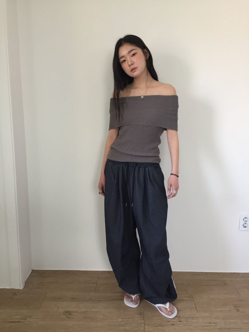 Ella Knit Off Shoulder (4color)