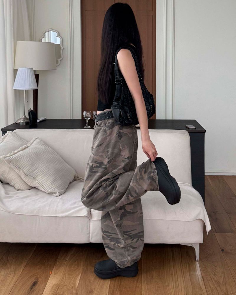 Camo cotton pants