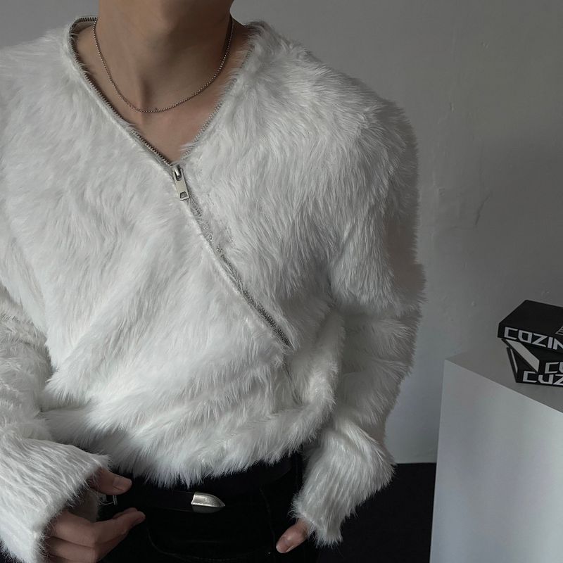 COZINESS（コジネス）の「MG Angora Brush Zipper Knitwear (2 colors)（Tops）」
