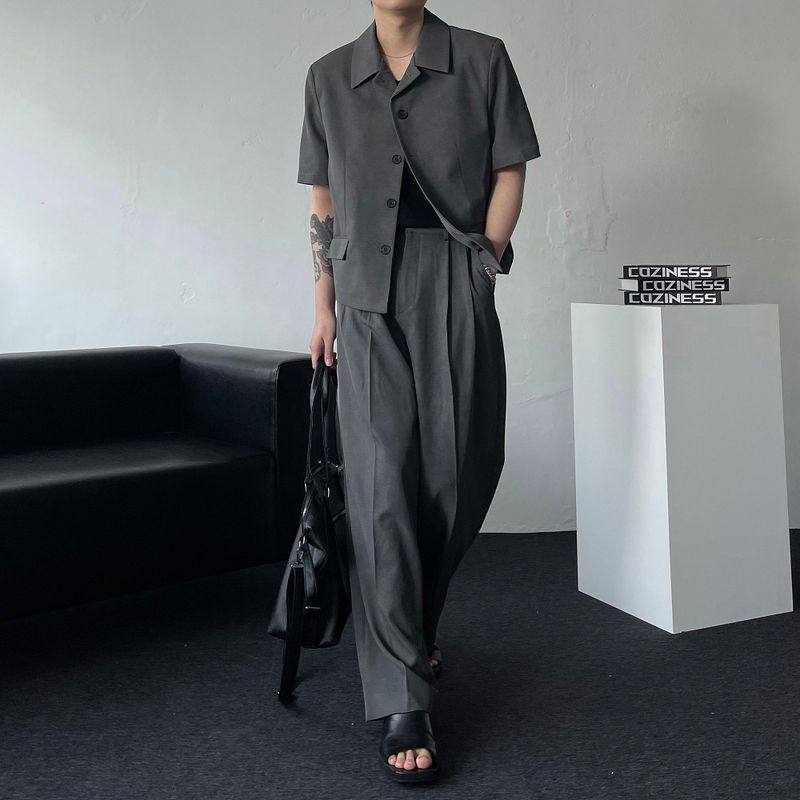 CR Monk Two Tuck Wide Pants (Set - Up/2 colors)