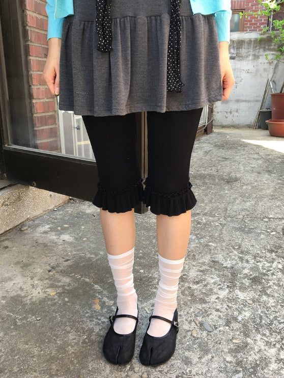 BAON(バオン)の「Coor Capri Frill Leggings Pants(Pants)」