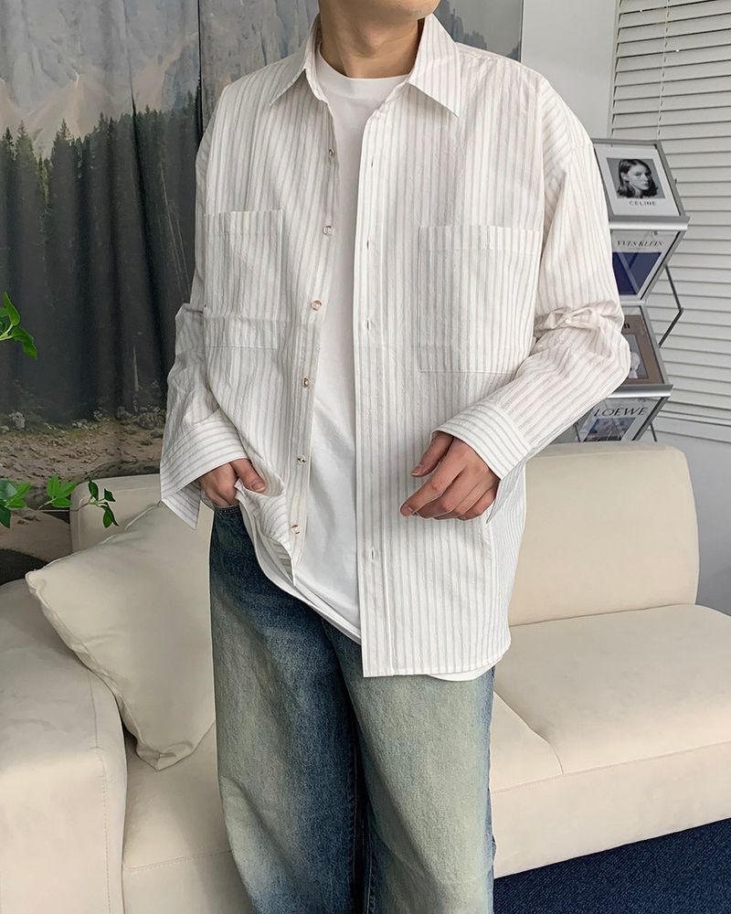 COZINESS（コジネス）の「CR Fade Stripe Work Shirt (2 colors)（Tops）」