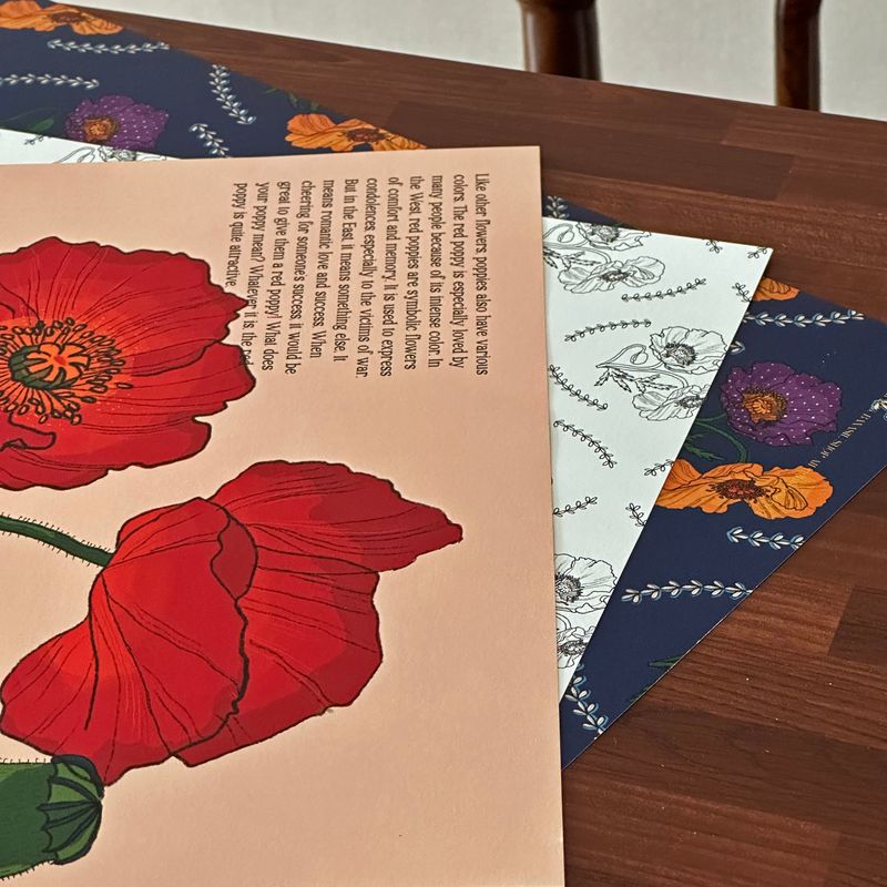 Red Poppy (Deco Paper) A3 POSTER