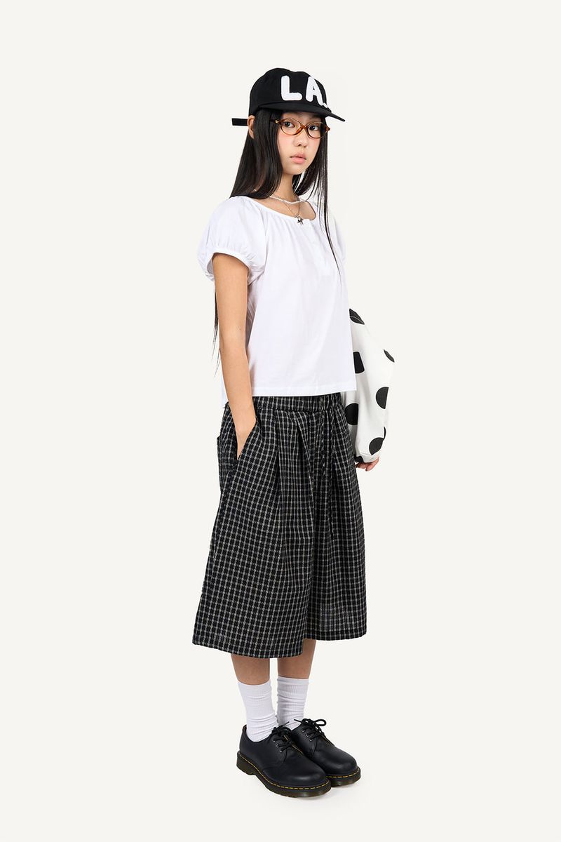 Shirred puff T-shirt