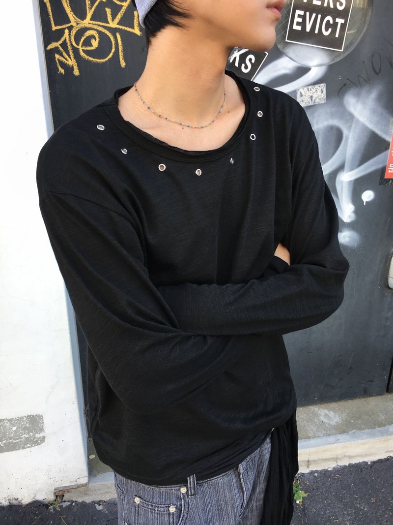 Loop Slub Eyelet Long Sleeve 2C