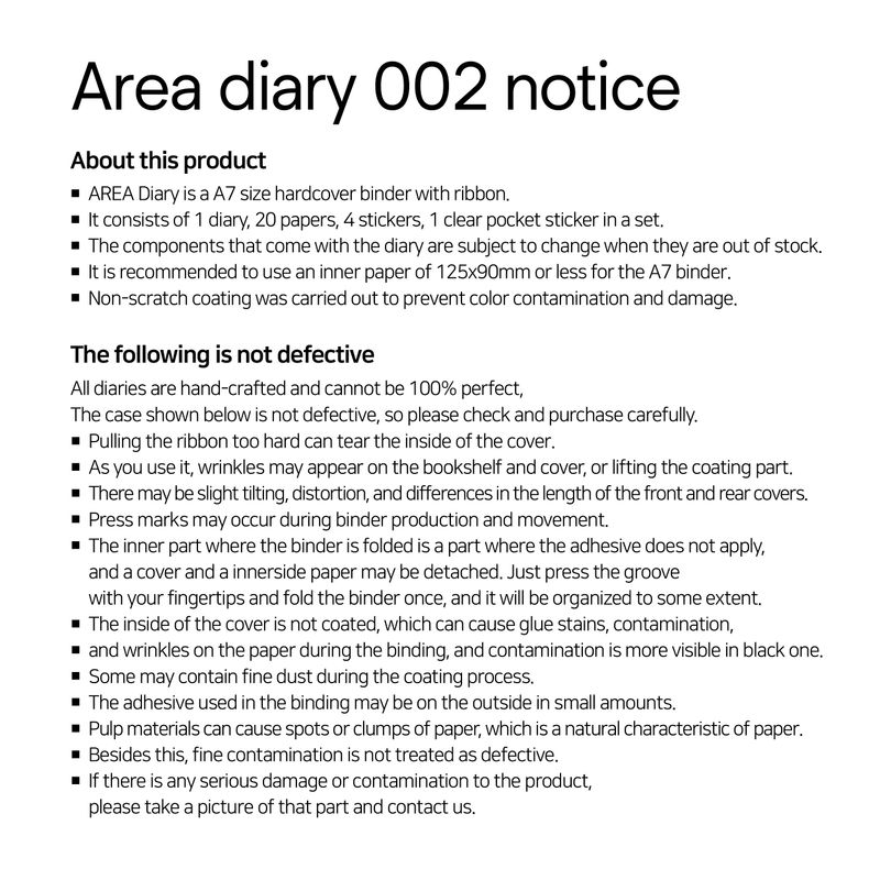 oab area diary 002 / a7 binder