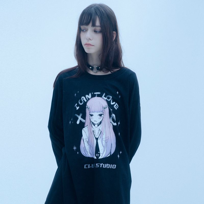 CLUT STUDIO（クラットスタジオ）の「0 2 post hell girl t-shirt - BLACK（Tops）」