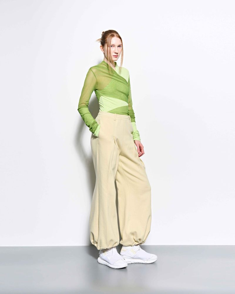 Layered Long Sleeve Top _ Green