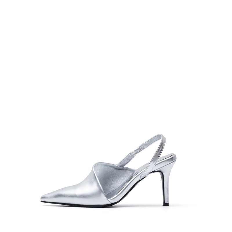 Stiletto Sling-Back Sandal Heel(Silver)
