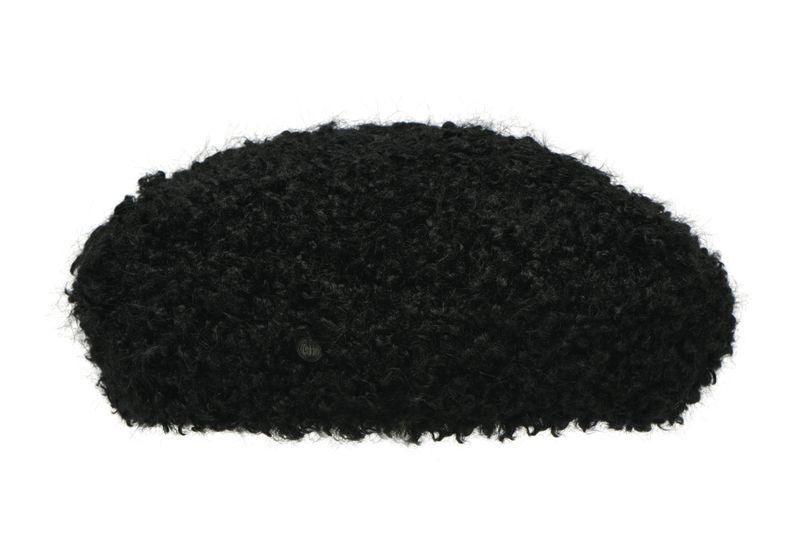 INES BERET IN BLACK TERRY