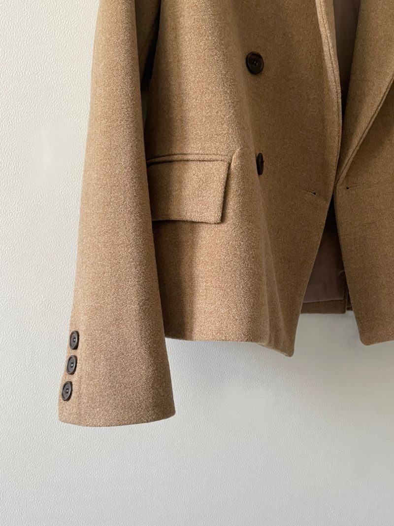 Muse wool collar short coat
