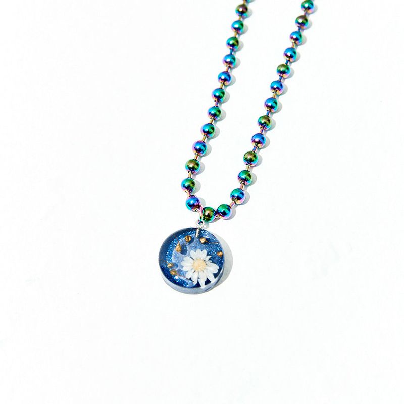 [NIROSERENDIPITY] ACRYLiC DAiSY NECKLACE