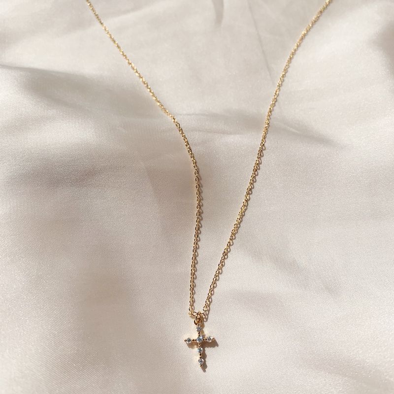 1990's Lover and Cross Necklace
