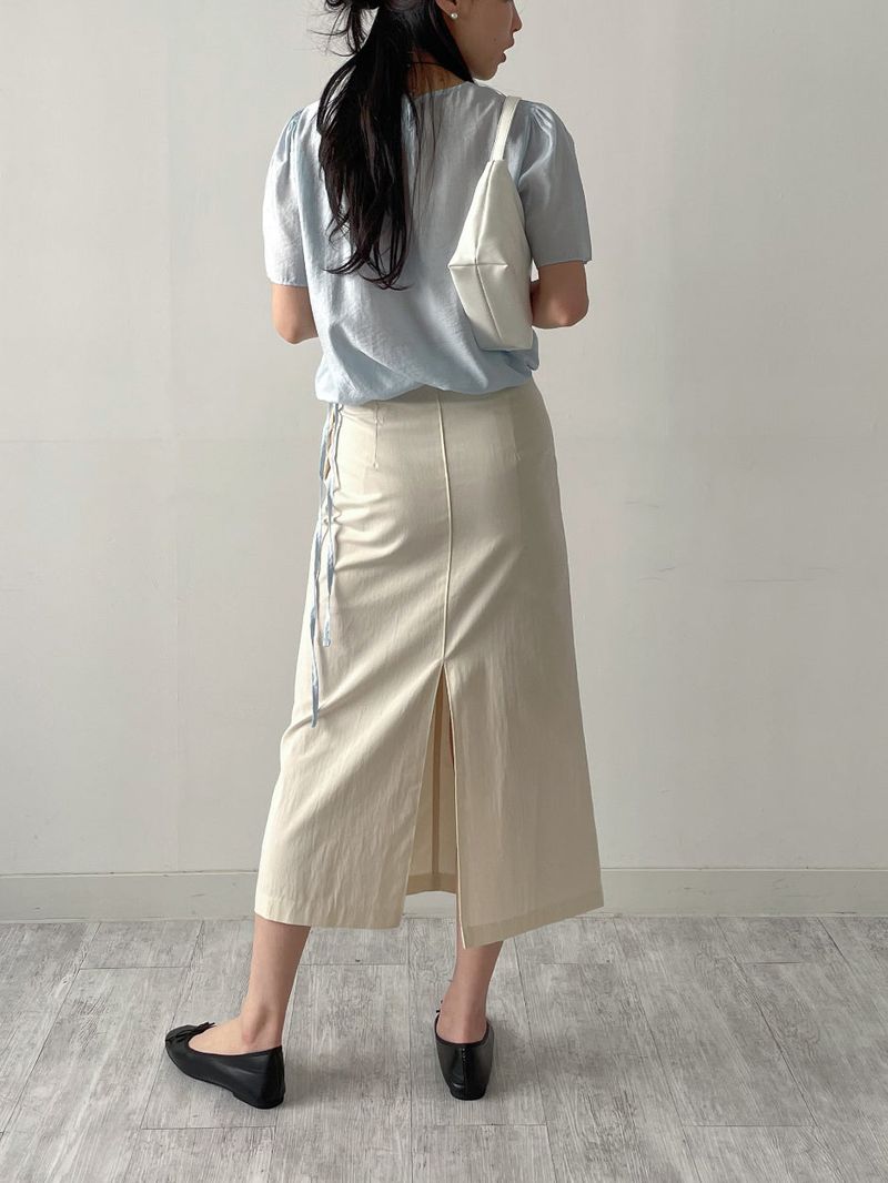 Cookie Button H-Line Long Skirt