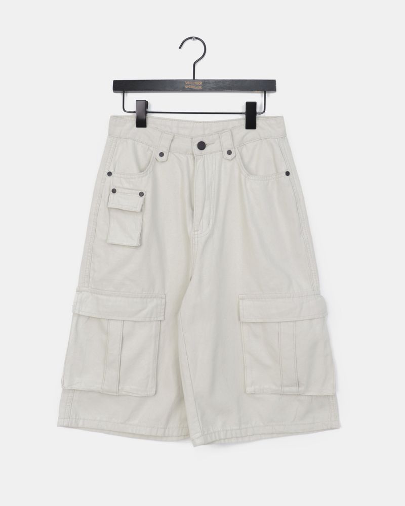 Ephen Cargo Pocket Button Bermuda Pants