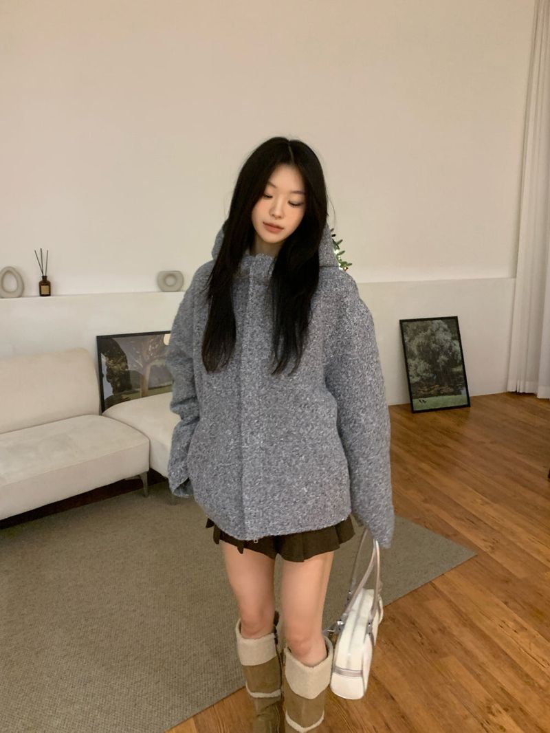 [UNISEX] from Mix Hood Coat Jacket