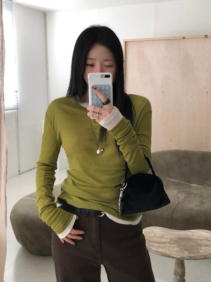 [MADE] Fodit Wool Tencel Layered Tee