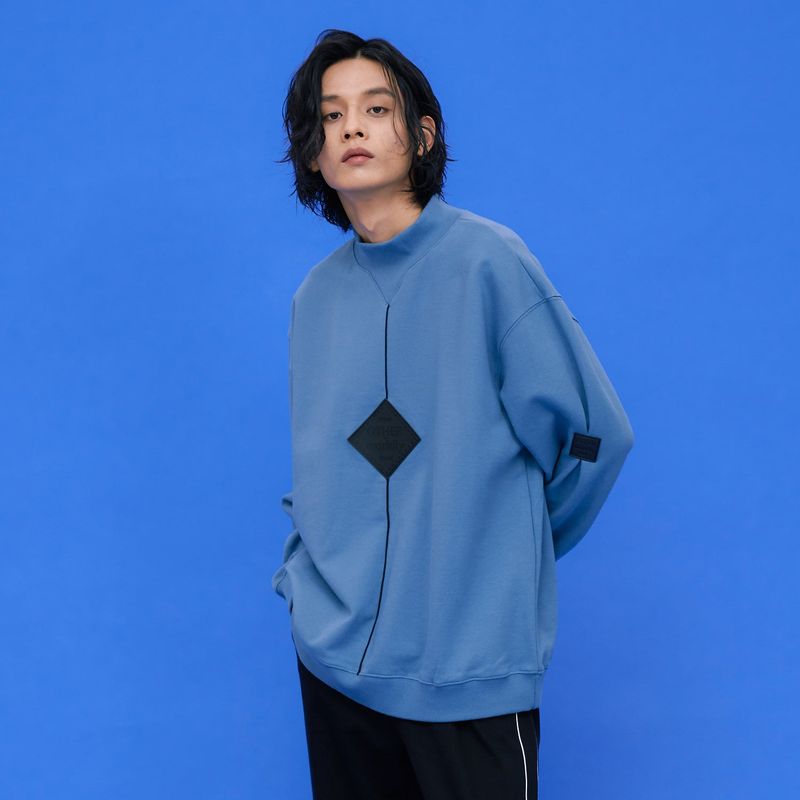 Square point Sweatshirts [Dusty-blue]