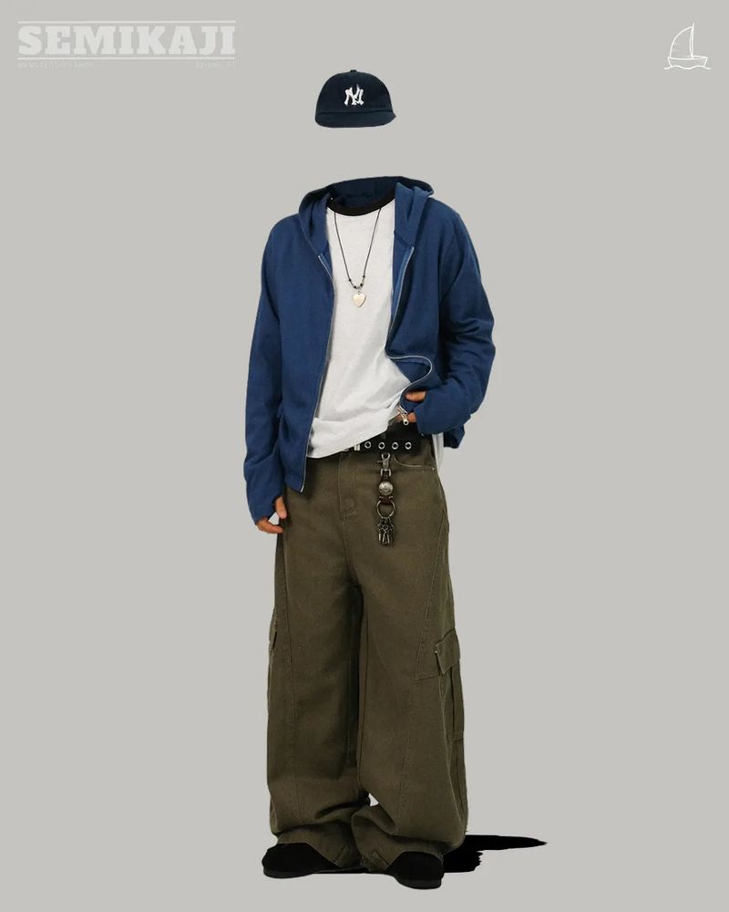 RU Crop Washed Two-Way Zip-Up Hoodie