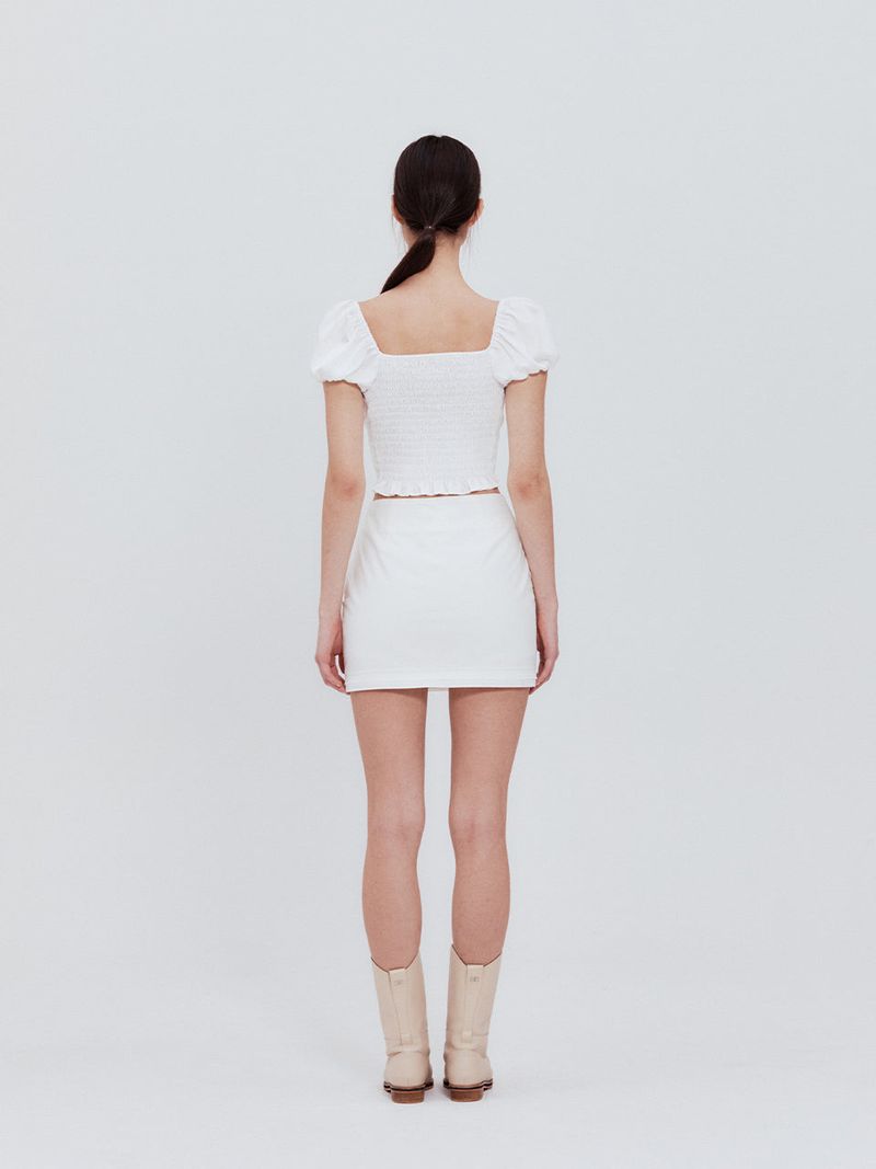 Corset crop blouse (white)