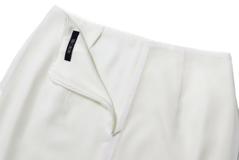 Lisha wrap long skirt (white)
