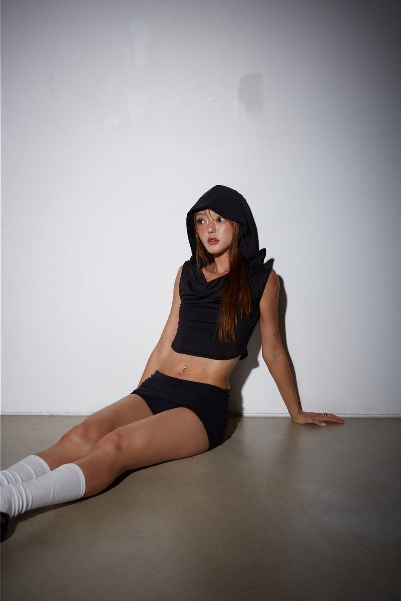 WAVY HOODY JERSEY BLACK