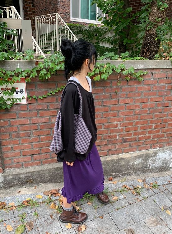 26FW★ [BAONHAUS] Renil Shirring Layered Long Sleeve Tee