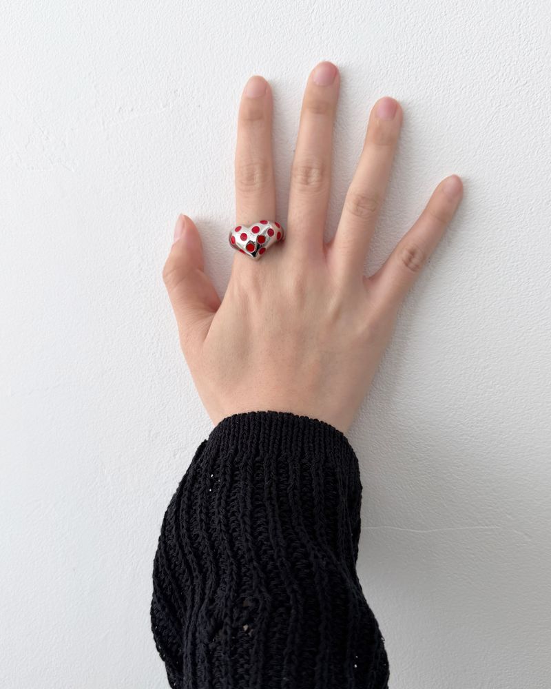 Polka Dot Heart Ring