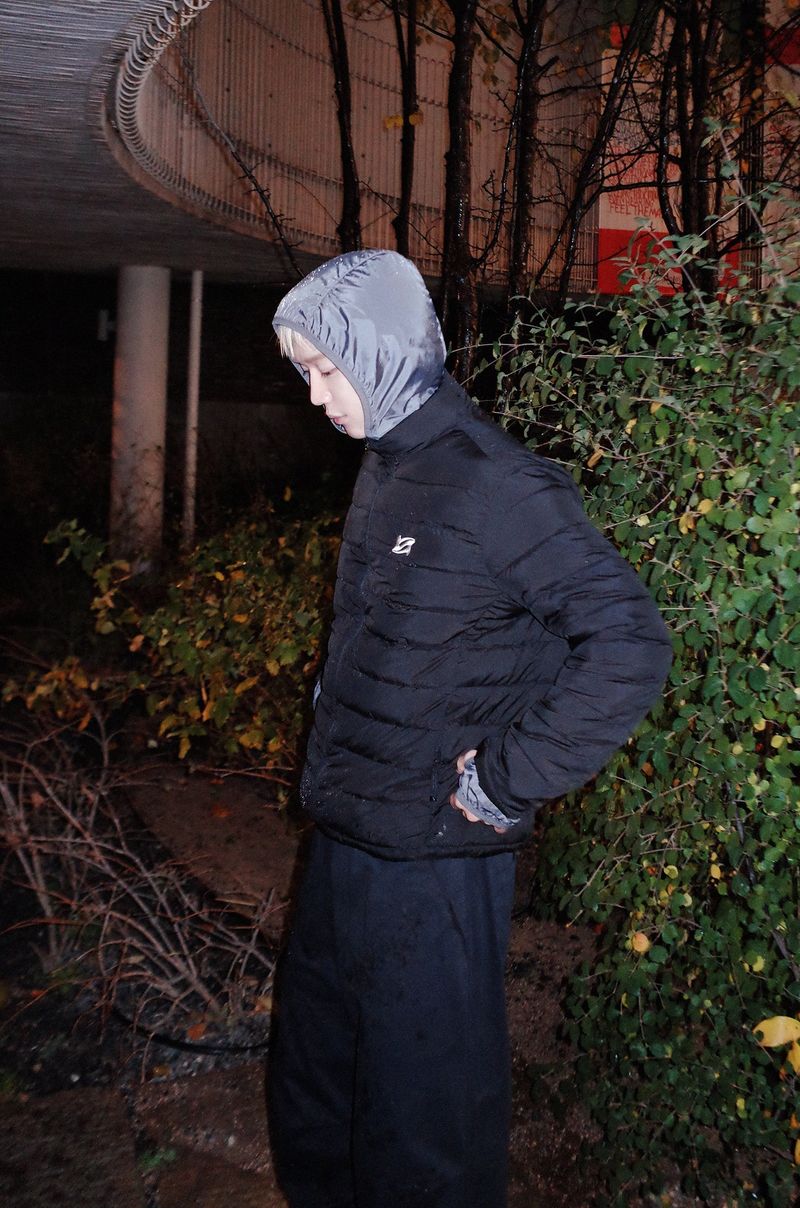 Symbol Logo Puffer Jacket Black