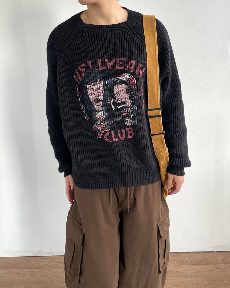 Zimb Printed Crack Knit