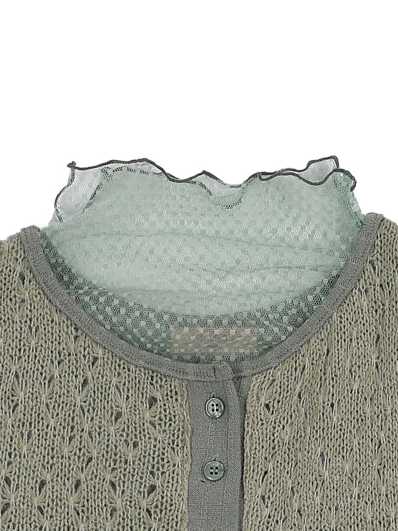 Punching Half Puffy Knit Set (2colors)
