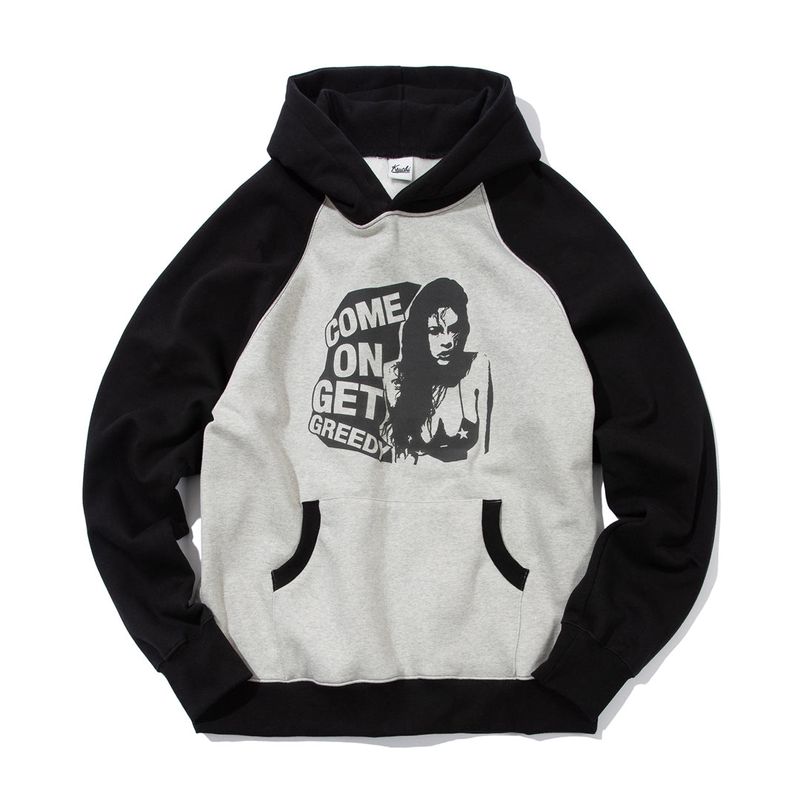 KRUCHI(クルチ)の「GREEDY RAGLAN HOODIE (BLACK GREY)(Tops)」