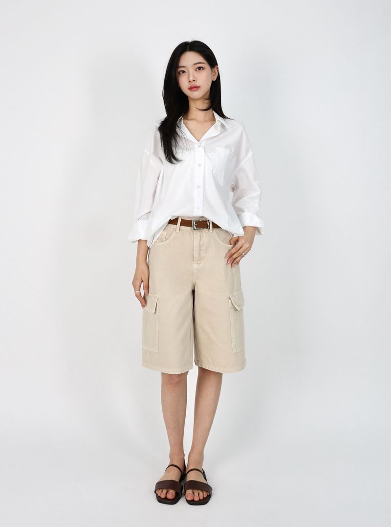 ur.fit（オールフィット）の「ベアバニラダイイングハーフカーゴデニムコード 26218（パンツ）」