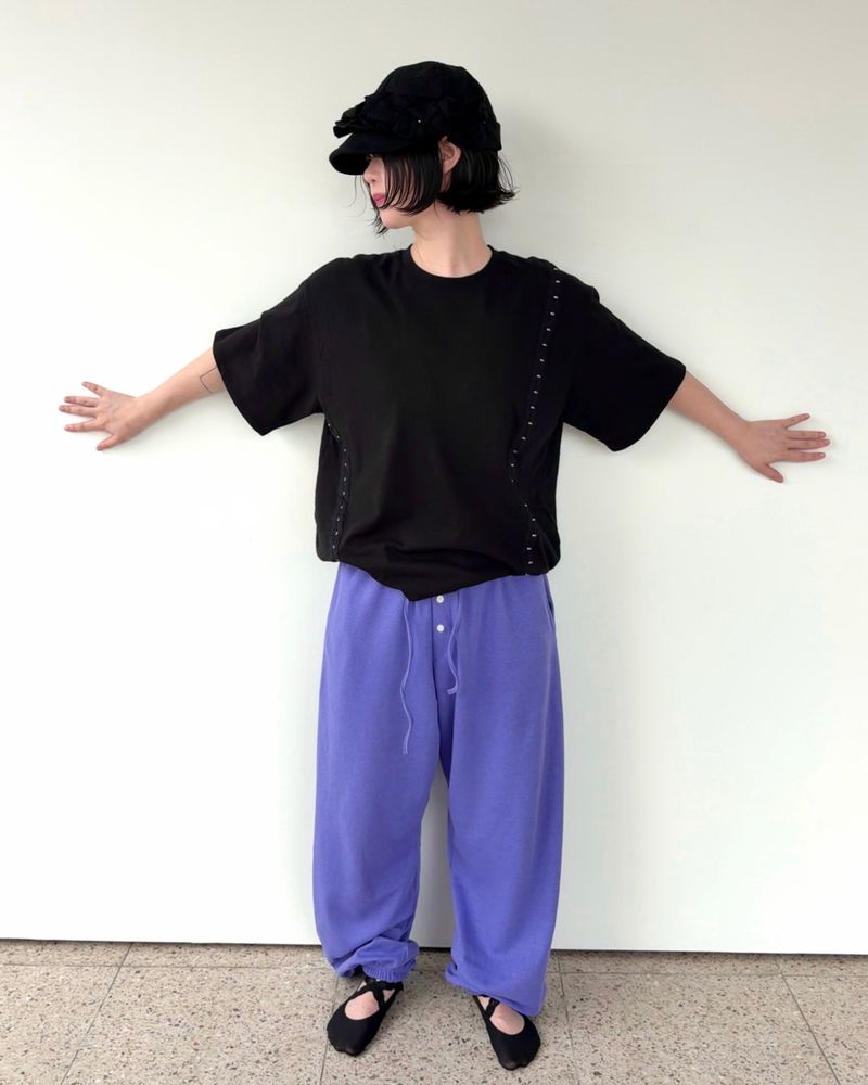 サマー ボタン スウェット パンツ(2colors)