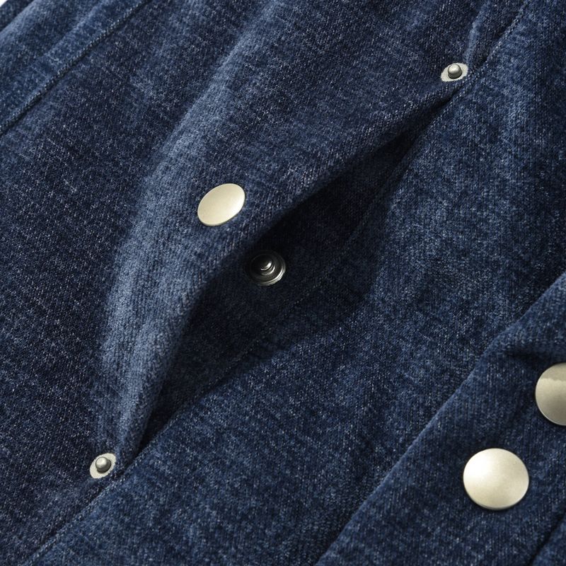 Velvety padded vest / Dark blue