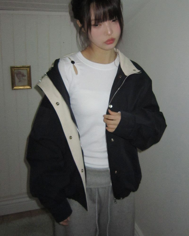 WONDER WONDER(ワンダーワンダー)の「Ohen Contrast Collar Field Jacket(Jackets/Outerwear)」