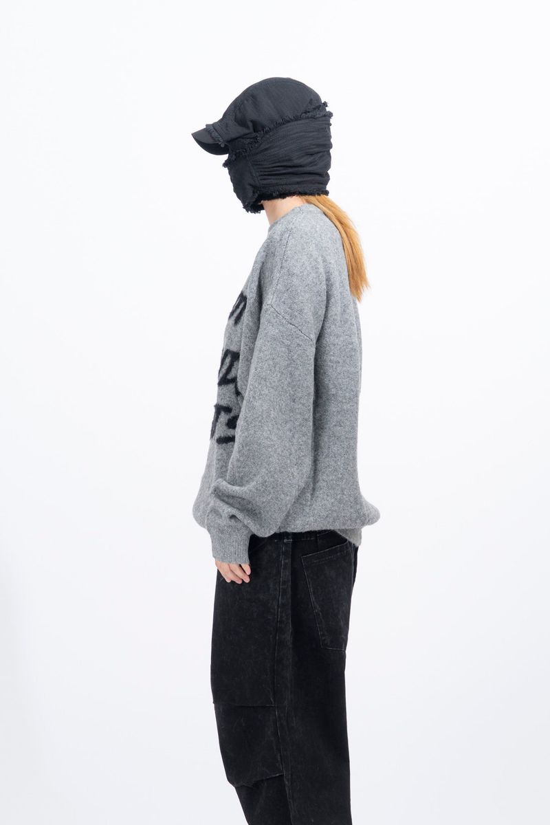 I'm Not Hairy Lettering Knit