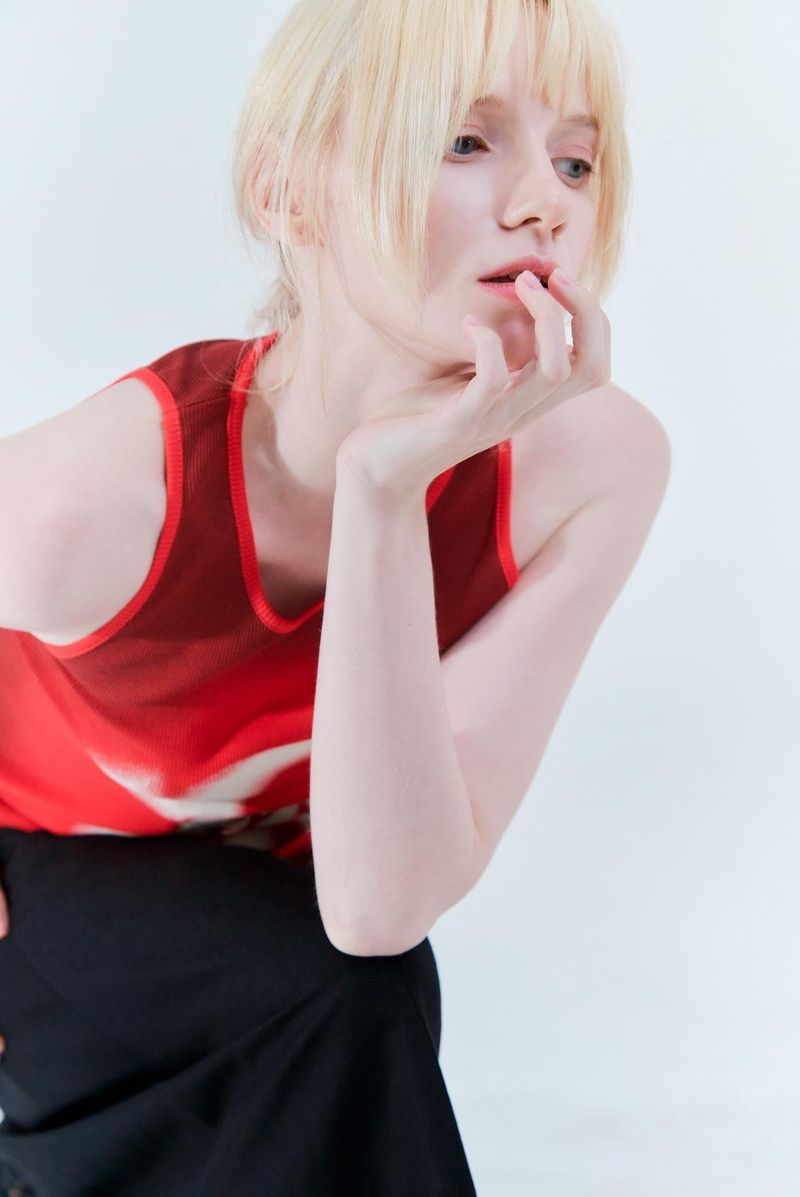 printing tank top_passion red