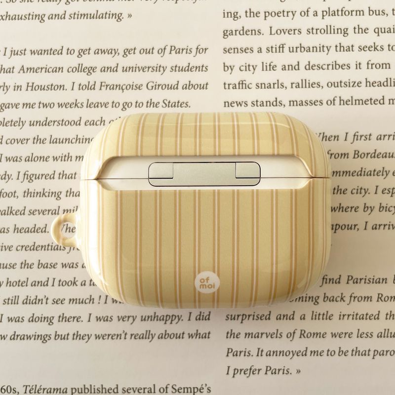 butter yellow glossy hard airpods case