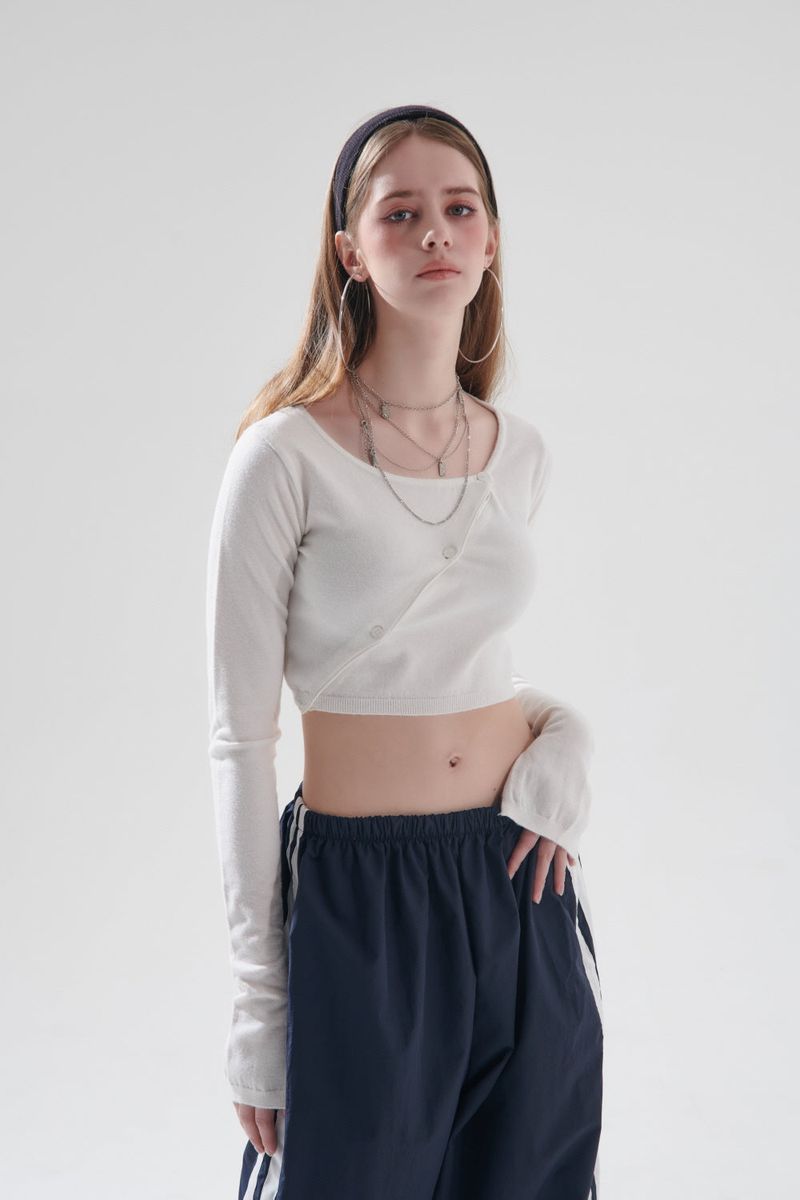 LAY CROPPED CARDIGAN