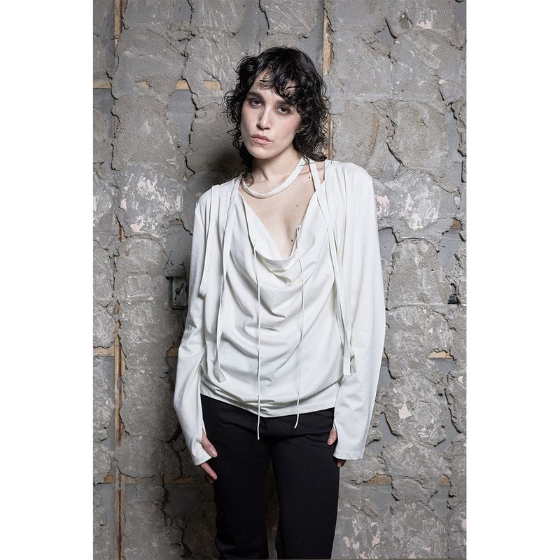 STRAP COWL TOP