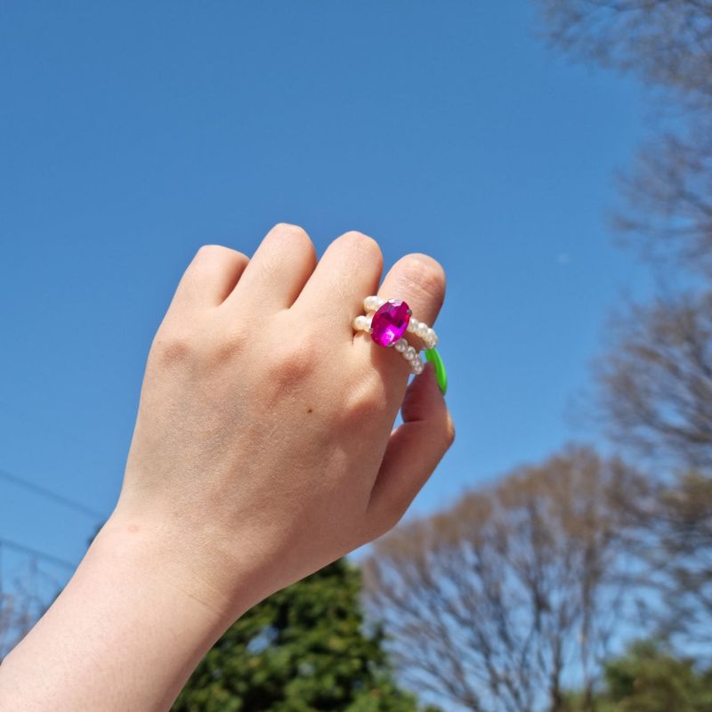 CIRCLE CUBIC RINGS (3COLOR)