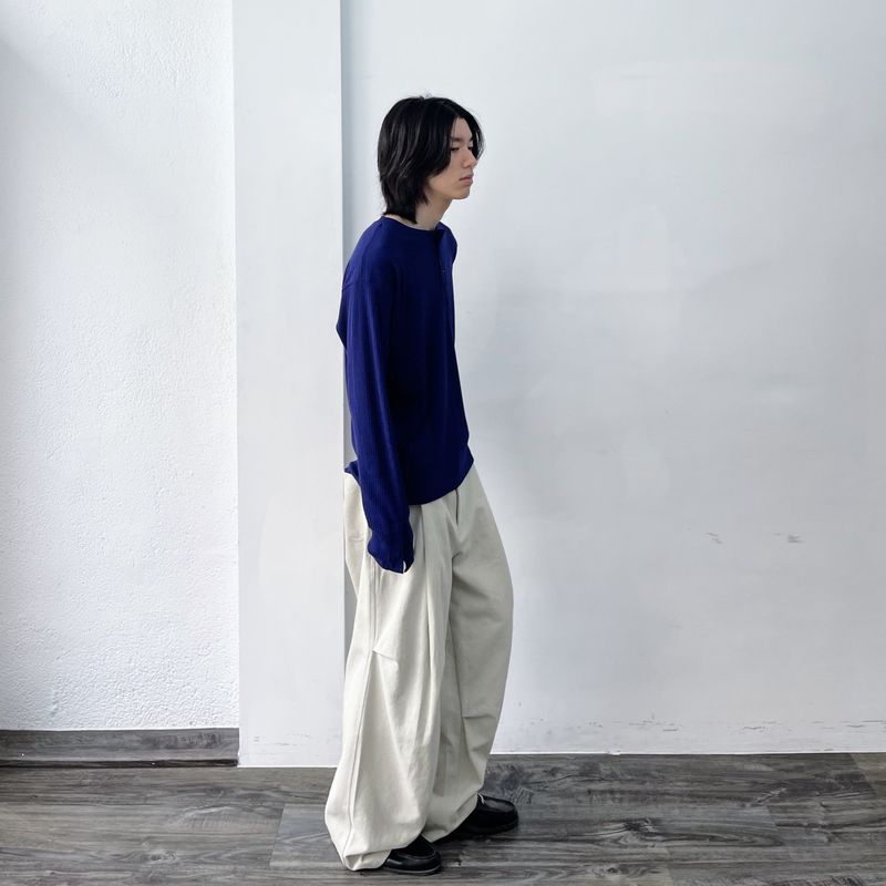 Ribbed Henley Top