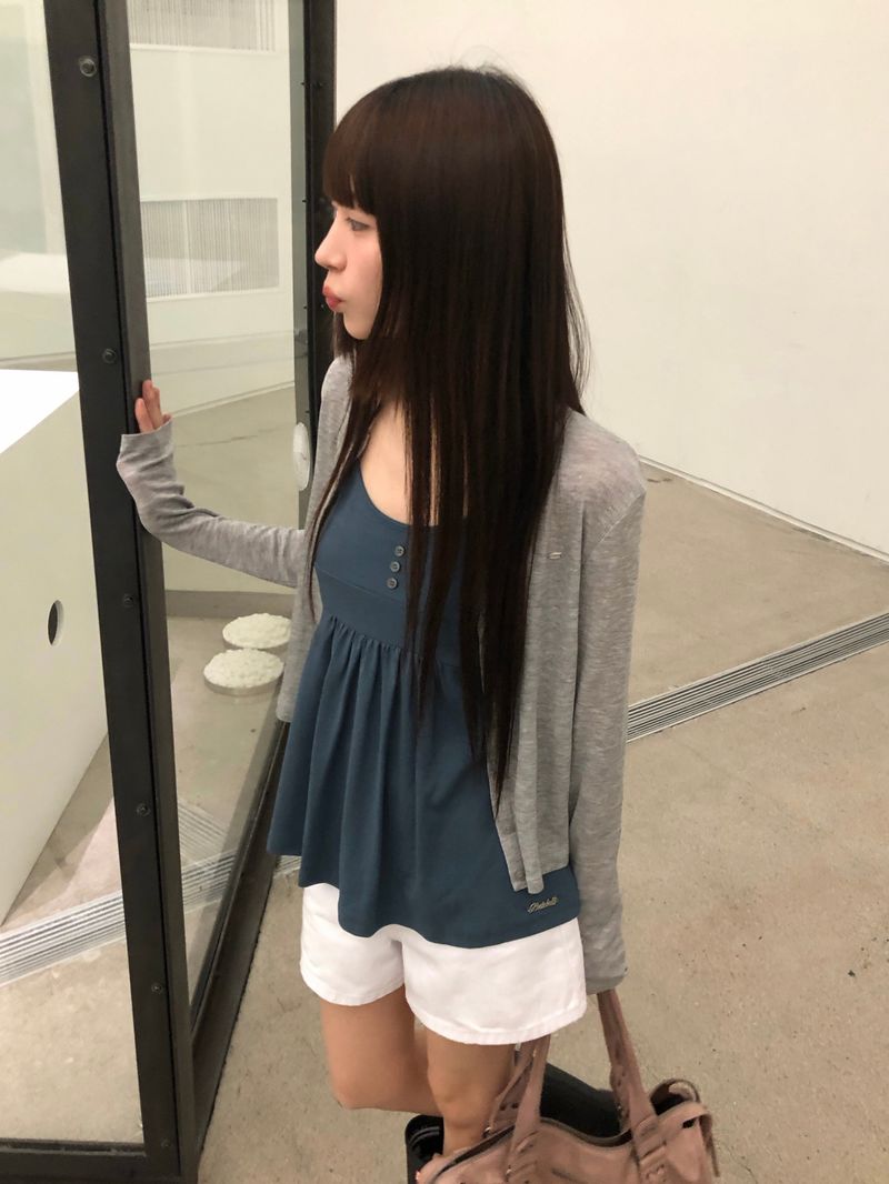 [ORIGINAL] Nev Shirred Ribbed Sleeveless