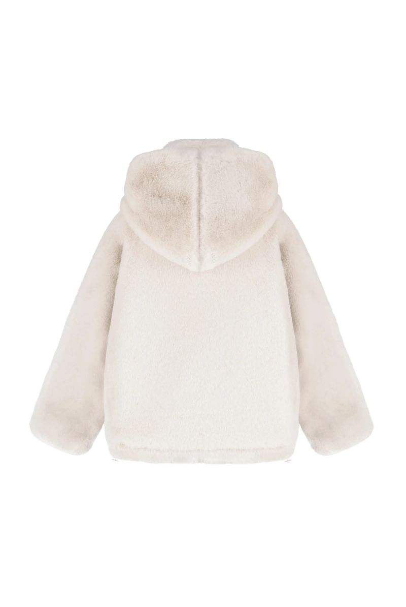 Peach pudding fur jacket, Pink Beige