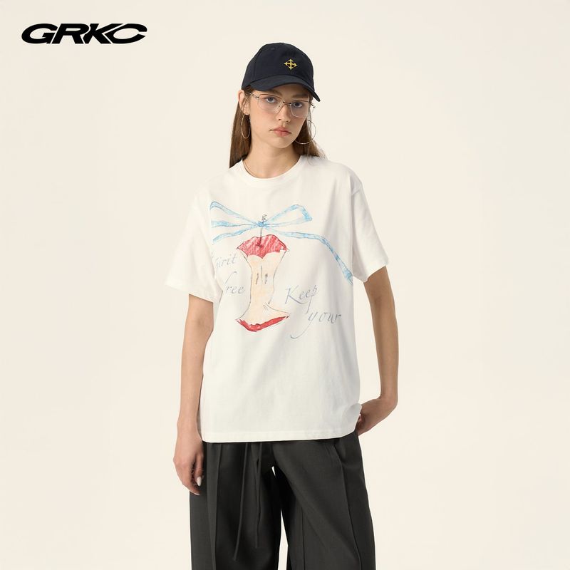 Relaxed T-shirt with an apple